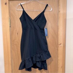 Lulus Sealed With a Kiss Black Bodycon Dress S